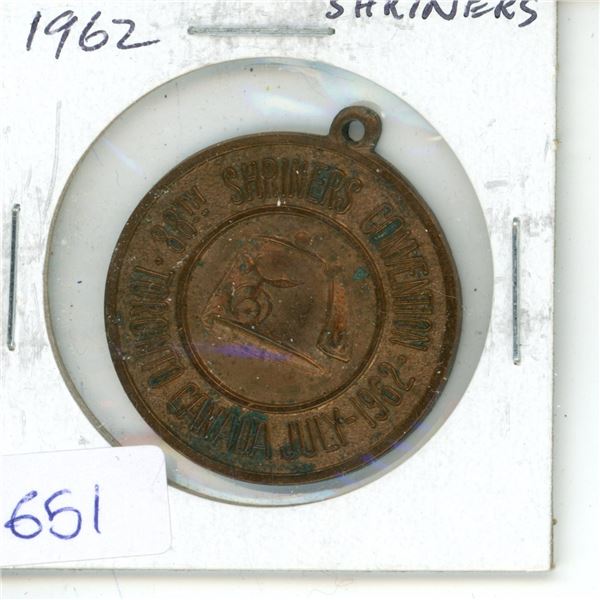 1962 88th Shriners Convention medal. AU.