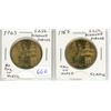 Image 1 : Set of 2 1965 Saskatchewan Diamond Jubilee Medals. Includes No Tail on Horse and Scarce Tail on Hors