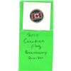 Image 1 : 2015 canadian flag anniversary quarter