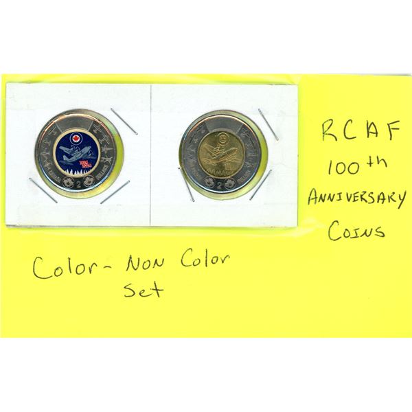 100th anniversary coins color- non color set