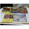 Image 1 : 4 SunsOut & 1 E.X. Schmid Jigsaw Puzzles