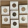 Image 1 : Lot of 7 special First State United States Collectors Quarters