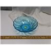 Image 1 : Vintage Blue Glass Bowl (8.5 inches)