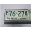 Image 3 : pair of 1974 sask license plates