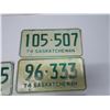Image 5 : 5 1974 sask license plates