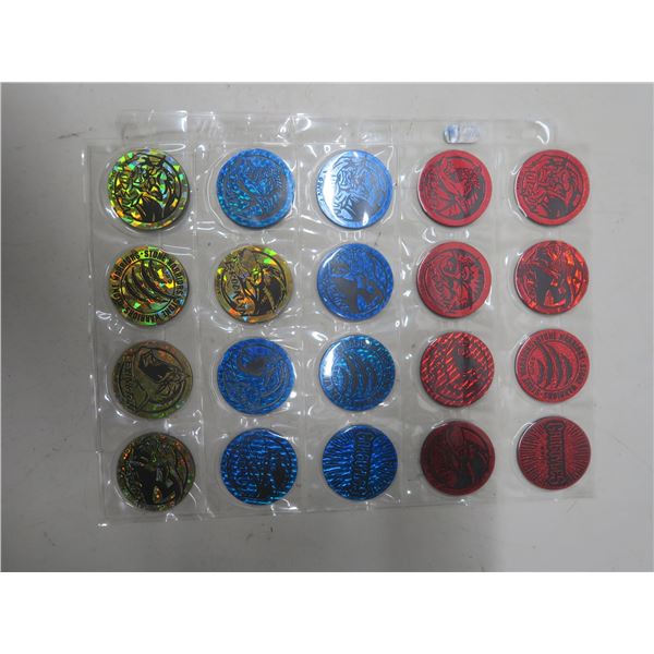 20 pogs+slammers gargoyles 1990's