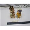 Image 1 : 2 coin banks, squirrel, fishing boy ceramic figurine