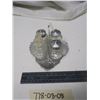 Image 3 : antique cruet condiment 5pc set leaf tray