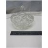 Image 1 : vintage crystal candy dish with lid 7" tall