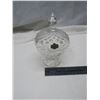 Image 1 : vintage crystal glass candy with with lid 8"x6"