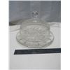 Image 2 : etched crystal covered cake stand 11"x8"