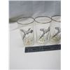 Image 3 : 6 vintage federal sportsman ring necked pheasant glass tumblers