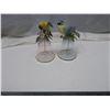 Image 2 : 2 vintage 1980s franklin mint crystal birds with 24KT gold rim