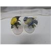 Image 3 : 2 vintage 1980s franklin mint crystal birds with 24KT gold rim
