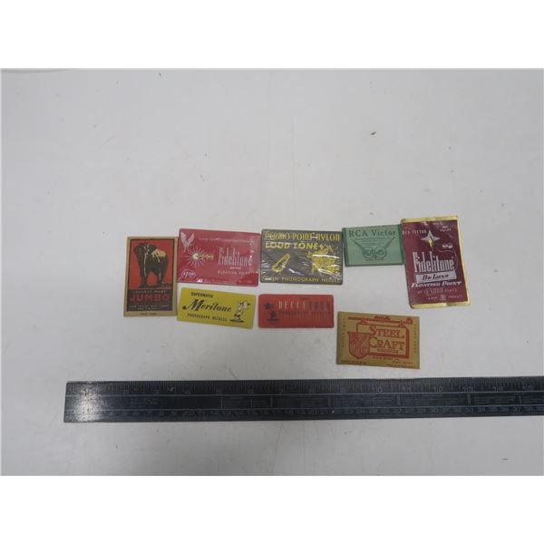 8 packs phonograph needles jumbo, RCA victor, decca tone