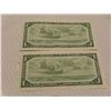 Image 2 : (2) Canadian Consecutive $1 Bills.