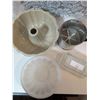 Image 1 : Miscellaneous Kitchen Items Bundt Pan (for microwave use), Flour Sifter, Jelly Mold and, Butter Dish