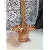 Image 4 : Vintage Carnival Glass Hat and Dish Marigold Ruffled Edge with Embossed Floral Design