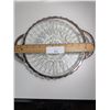 Image 1 : Glass Silver Filigree Divided Serving Tray