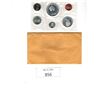 Image 2 : 6 Coin Set of 1966 Uncirculated Canadian Coins each are in their original RCM Envelope