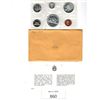 Image 2 : 6 Coin Set of 1966 Uncirculated Canadian Coins each are in their original RCM Envelope with informat
