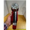 Image 2 : Vintage Red Metal Hand Flashlight.