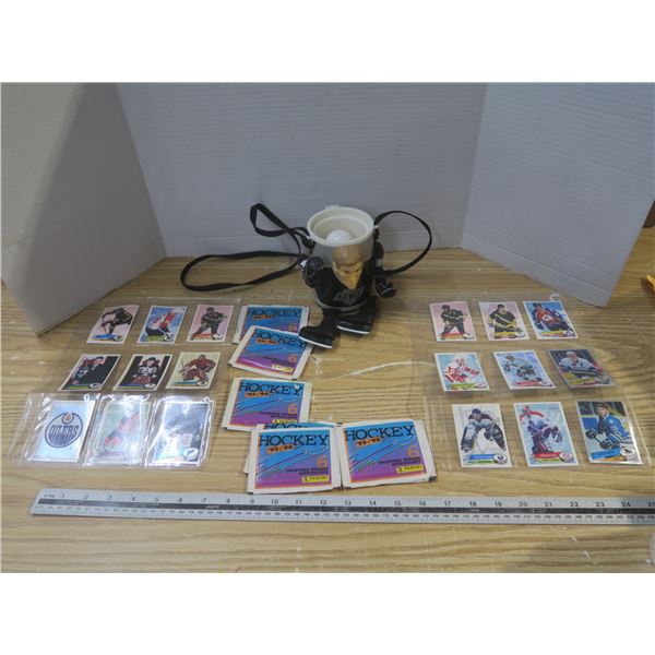 lot of hockey memorabilia