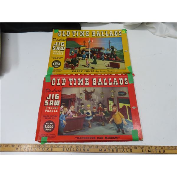 2 "Old Time Ballads" Jigsaw Puzzles