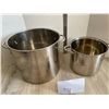 Image 2 : stainless pots - 1 large - 1 small