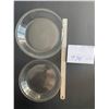 Image 1 : pyrex glass pie plates - 1-10" 1-8"