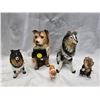 Image 1 : VINTAGE VARIOUS CERAMIC DOGS, 1 PLASTIC COLLIE (5)