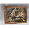 Image 1 : VINTAGE PICTURE WITH BOY & DOG 7" X 9"