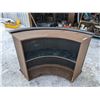 Image 2 : curved quarter moon bar counter - 35" high, 55" across corner to corner