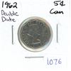 Image 1 : 1962 Canadian Five Cent - Double Date