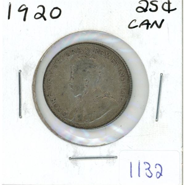 1920 Canadian Twenty-Five Cent