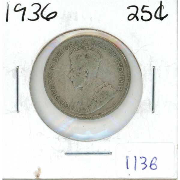 1936 Canadian Twenty-Five Cent