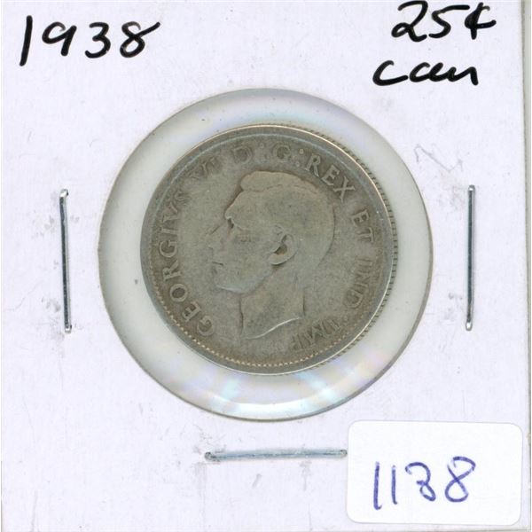 1938 Canadian Twenty-Five Cent