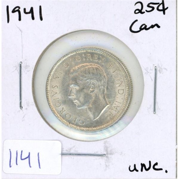 1941 Canadian Twenty-Five Cent