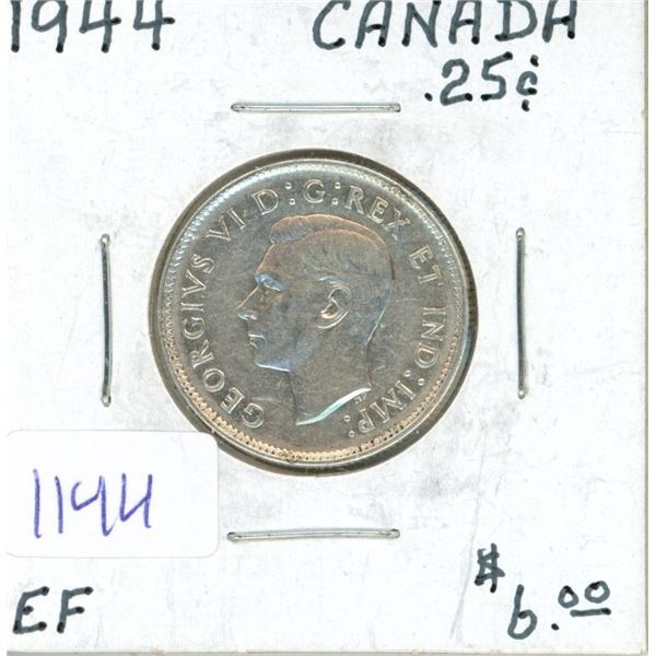 1944 Canadian Twenty-Five Cent