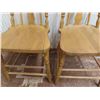 Image 2 : Two antique wooden chairs. (Height 34 Inch)