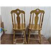 Image 3 : Two antique wooden chairs. (Height 34 Inch)
