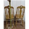 Image 4 : Two antique wooden chairs. (Height 34 Inch)