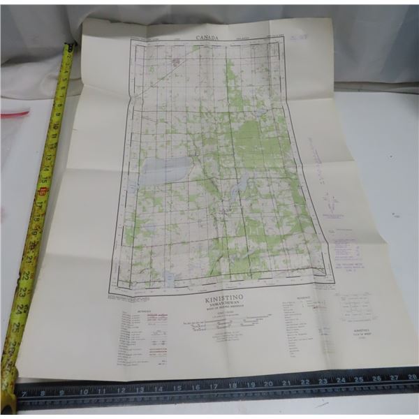 Kinistino area topographic map (1949)