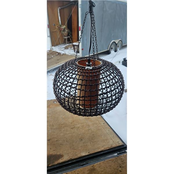 wicker hanging light