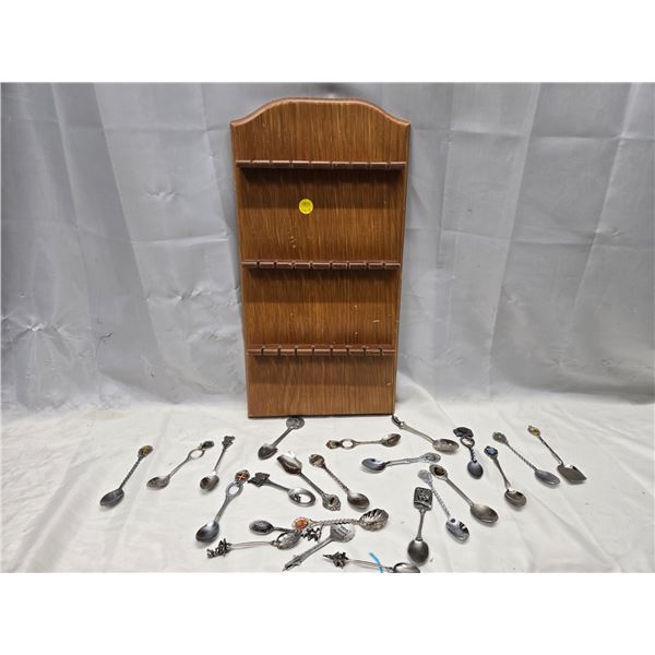 SPOON RACK WITH SPOONS.