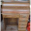 Image 1 : desk with 3 drawers and accordian style door 43"x34 3/4"x17"