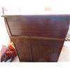 Image 2 : desk with 3 drawers and accordian style door 43"x34 3/4"x17"