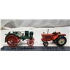 Image 1 : 2 steel tractors - Allis-Chalmers D-21 & 1/32 collectors John Deere overtime tractor