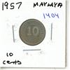 Image 1 : 1957 10 Cents - Maylaya