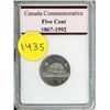 Image 1 : Canadian Commemorative Five Cents 1867-1992.